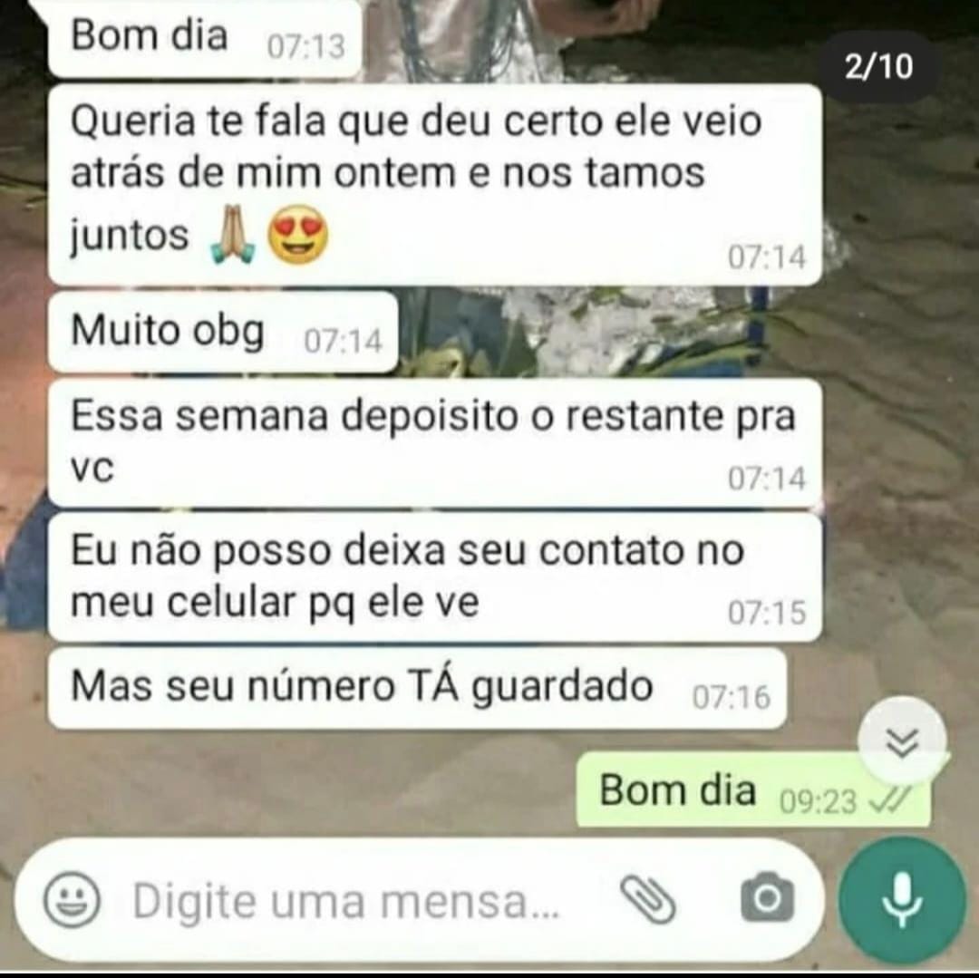 Print real de depoimento de cliente 1